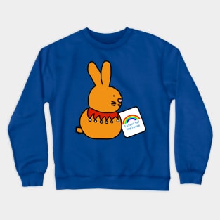 Essential Employee Bunny Rainbow Crewneck Sweatshirt